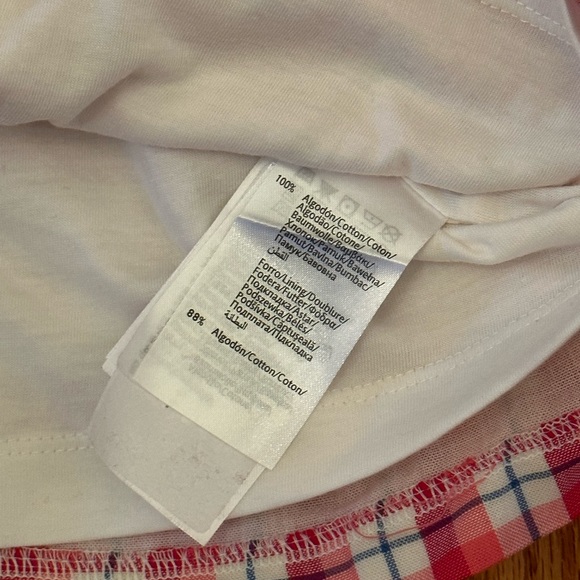 Mayoral Red White & Navy Blue Plaid Dress Tunic Size 6m Peter Pan Collar - Picture 7 of 7